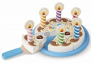 ערכה עוגת יום הולדת מעץ 34 חלקים - Melissa - Doug