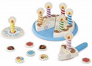 ערכה עוגת יום הולדת מעץ 34 חלקים - Melissa - Doug‏