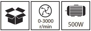 משור אנכי 100610-013HUNTER 500W 