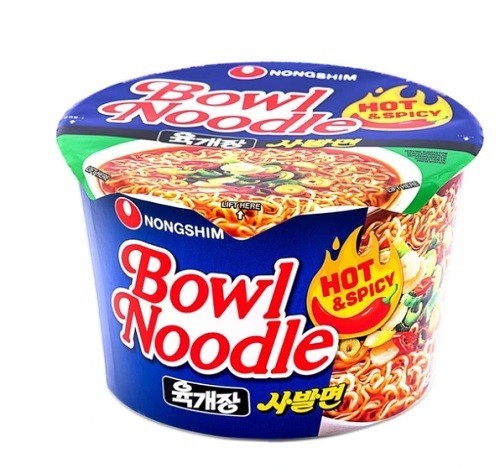 BOWL NOODLE - נודלס להכנה מהירה בטעם חריף 100 ג' 