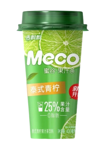 MECO משקה תה בטעם לימון וליים 400 מ"ל 