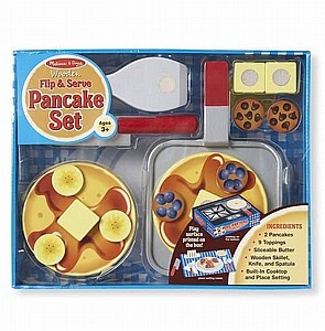 סט מעץ להכנת פנקייק 19 חלקים - Melissa - Doug‏