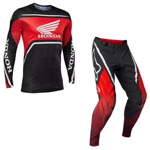 חליפת פוקס פלקסאייר שחור / אדום - FOX FLEXAIR HONDA V23