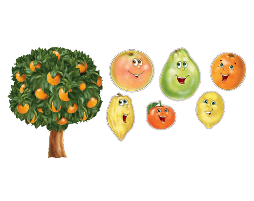 ערכת סיפור בהמחשה - משפחת פרי הדר 