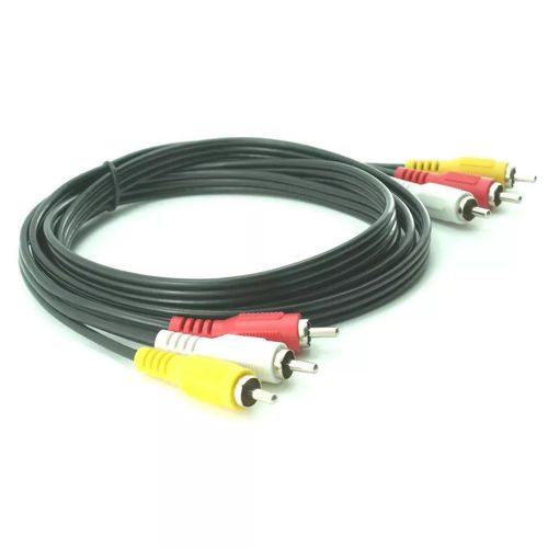 כבל אודיו 3RCA זכר ל- 3RCA זכר 10 מטר - Gold Touch