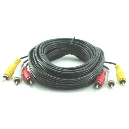 כבל אודיו 3RCA זכר ל- 3RCA זכר 10 מטר - Gold Touch