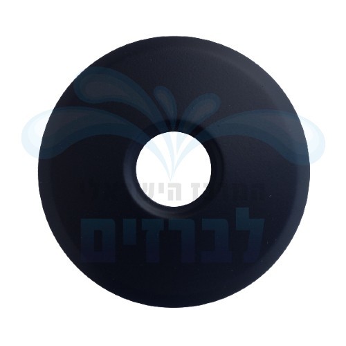 רוזטה (כיסוי) שטוחה שחור מט לברז 1/2 | קוטר 7.7 ס