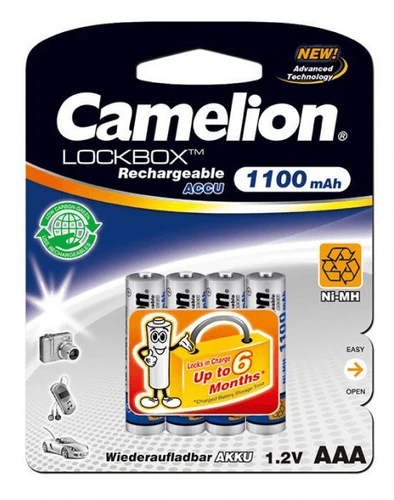 סוללות נטענות Camelion AAA 1100mA רביעייה