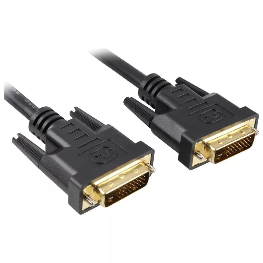 כבל DVI 24+1 זכר ל - DVI-24+1 זכר 5 מטר - Gold Touch