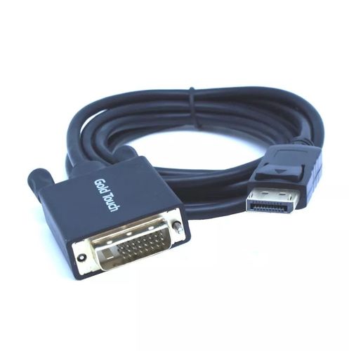 כבל DisplayPort זכר ל DVI נקבה 3 מטר - Gold Touch