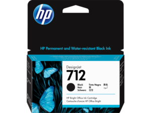 דיו שחור מקורי HP 712 3ED70A כמות 38 מ"ל