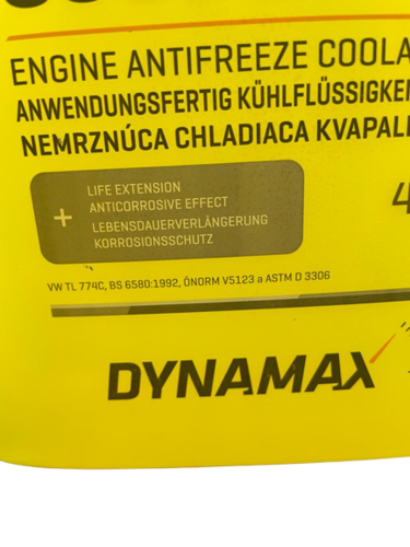 נוזל קירור צהוב Dynamax 4L Ready 