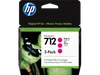 שלישיית ראשי דיו אדום מקורי HP 712 3ED78A 3-Pack