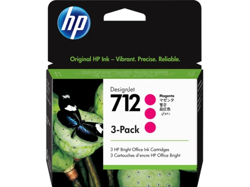 שלישיית ראשי דיו אדום מקורי HP 712 3ED78A 3-Pack