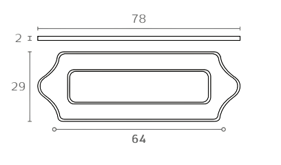 ידית מלבנית לפיתקית W5030
