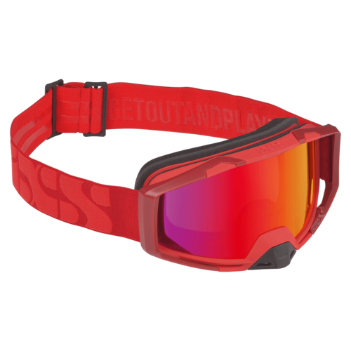 משקפי אבק לאופניים אי איקס אס אדום מראה - IXS TRIGGER GOGGLE