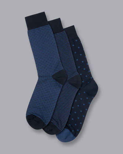 מארז 3 זוגות גרביים Multi Cotton Rich 3 Pack Socks
