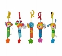 רעשן יד מצפצף לתינוק עם נשכן (מגוון דמויות)