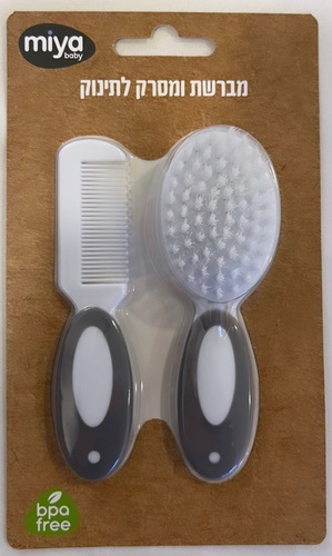 סט מברשת ומסרק לתינוק (מגוון צבעים)