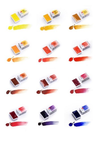 צבע מים קוביה בודדת White Nights Artist Water Color במבחר גוונים
