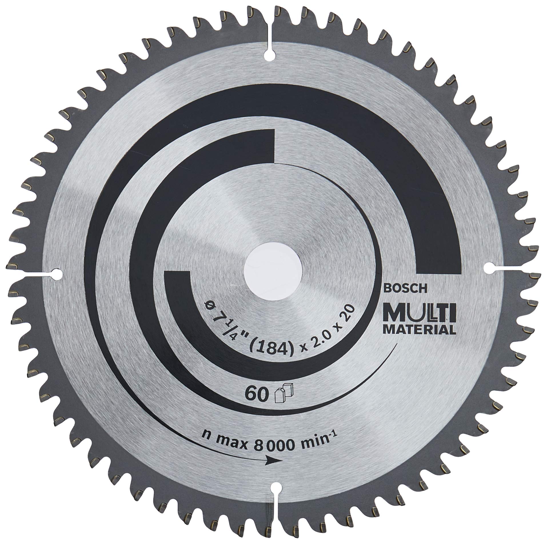 להב Multi Material לעץ ואלומיניום "7.25 - 60 שיניים Bosch 2608642193