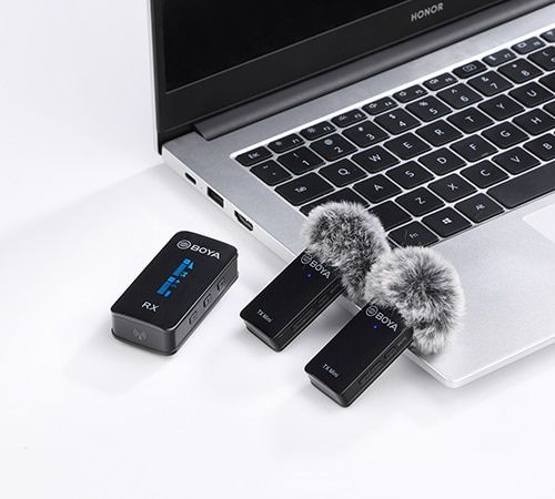 מיקרופון דש אלחוטי כפול לסמארטפון Boya BY-XM6-S2 Mini