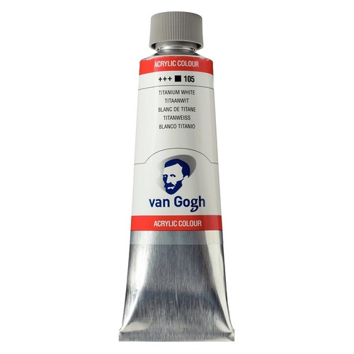 צבע אקרליק לבן Van Gogh Titanium White (150 מ