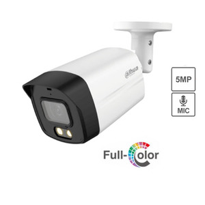 מצלמת אבטחה צינור ראיית לילה צבעונית 5.0MP Full Color עדשה חשמלית 3.6 מ"מ Dahua HAC-HFW1509TLM-A-LED-S2 דהוא