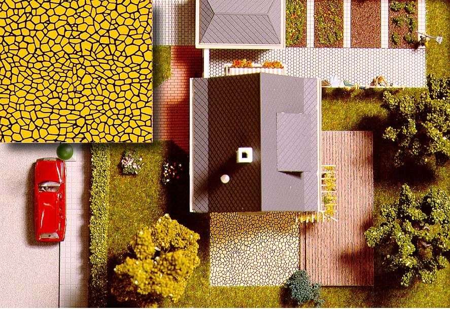 2 דפי ריצוף מדרכה- צהוב (210X148 מ"מ)