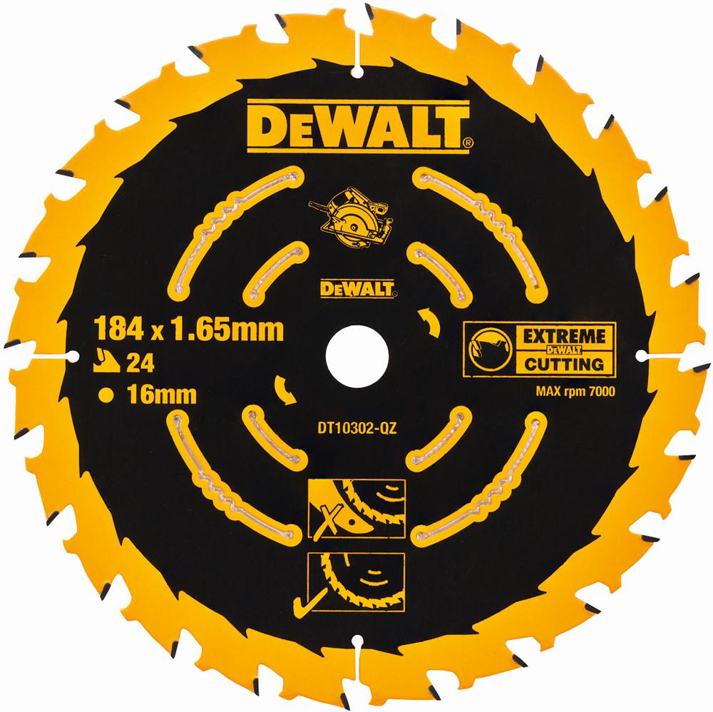 להב למסור עגול לעץ "7.25 - 24 שיניים DeWALT DT10302