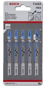 סט 5 להבי מסור אנכי למתכת BOSCH T118A