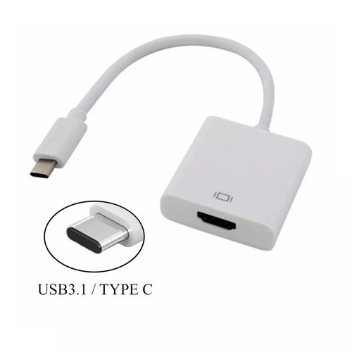 מתאם CH-USB3.1-HDMI מ- USB3.1 Type C ל- HDMI אורך 0.2 מ' זכר/נקבה - Gold Touch