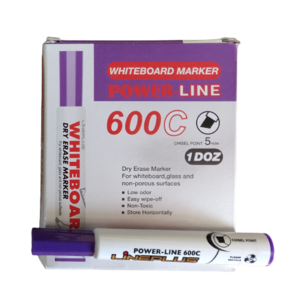 12 טושים מחיקים ללוח ליין POWER 600C - סגול