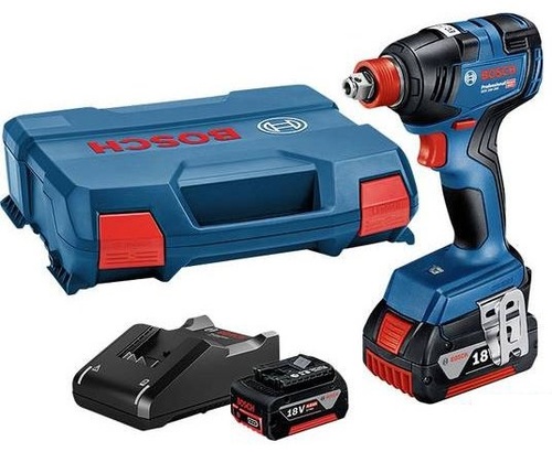 מברגה/מפתח רטיטה (אימפקט) GDX 18V-200 כולל סוללות 5AH מבית BOSCH