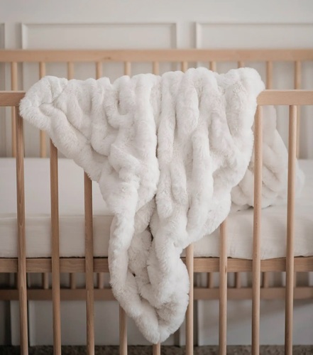 שמיכת פאדג' לתינוק - רכה, נעימה ומפנקת - אבן