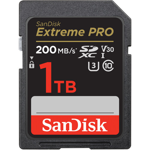כרטיס זיכרון sandisk extreme pro sd 1TB 200mb/s