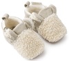 נעלי בית לתינוק עם ריפוד פנימי וסוליה מונעת החלקה מידה S (0-6 חודשים) - קרם