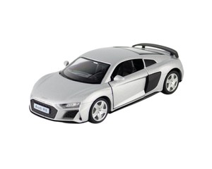 מכונית מתכת 11 ס"מ עם דלתות נפתחות - אאודי R8 Coupe כסופה