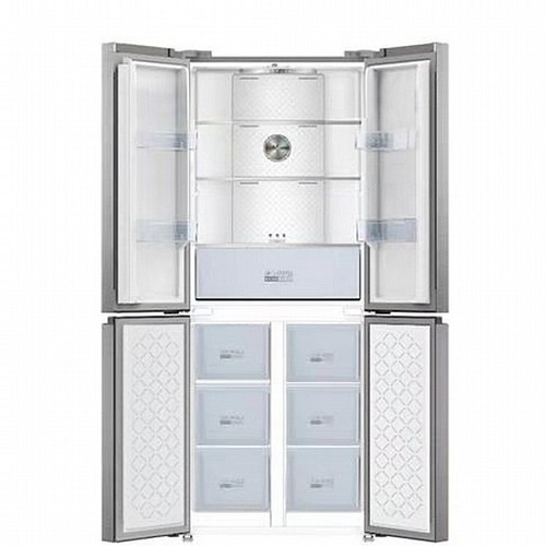 מקרר 4 דלתות מקפיא תחתון 450 ליטר LUX NF535EG- LUXOR INVERTER אפור אלגנט
