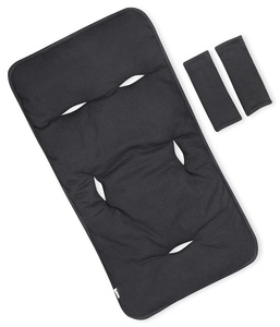 מזרן ריפודית לעגלת תינוק 100% כותנה טטרה עם זוג חבקים - שחור