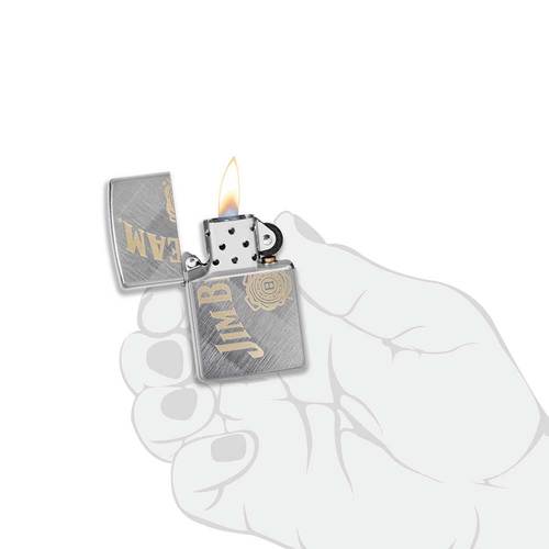 מצית זיפו Zippo 349324 ג’ים בים – מותג הויסקי עם לוגו מוזהב
