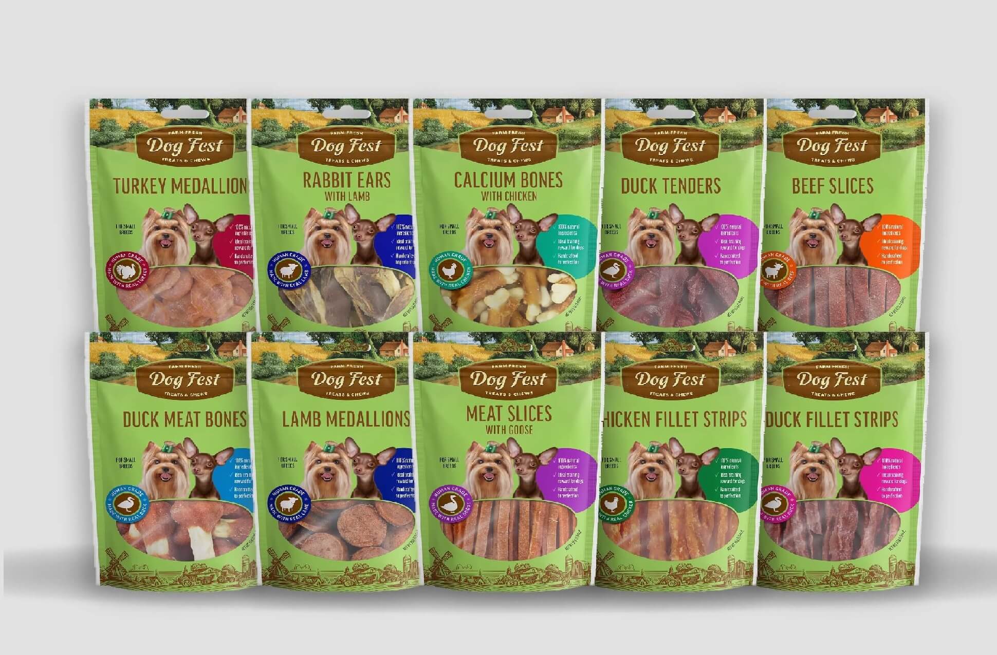 Dog Fest - חטיף אילוף במיוחד לכלבים קטנים בשלל טעמים לבחירה - 55 גרם
