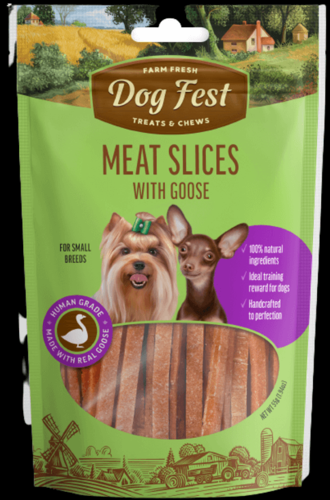 Dog Fest - רצועות בקר ואווז לכלבים קטנים - 55 גרם