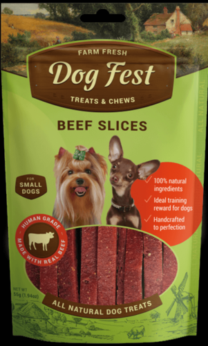Dog Fest - רצועות בקר לכלבים קטנים - 55 גרם