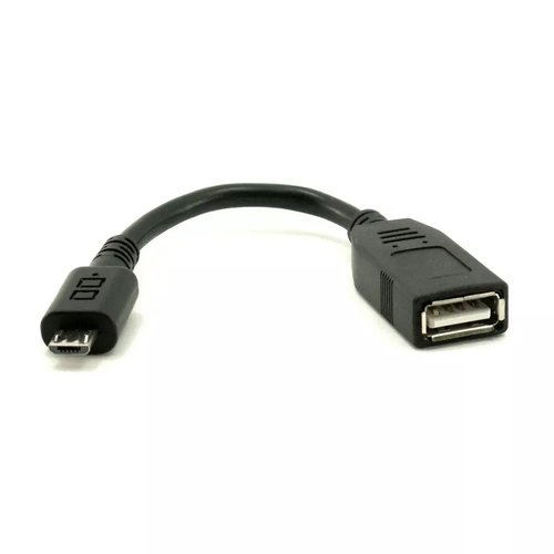 כבל מתאם Micro USB זכר ל- OTG נקבה. אורך 0.1 מ' - Gold Touch