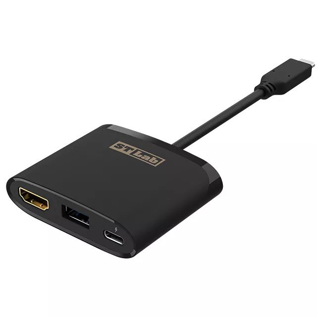 מתאם USB3.1 Type C זכר ל- USB, HDMI 4K30Hz ו- DP נק תומך 4K מבית ST-LAB