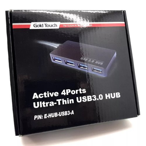 מפצל אקטיבי קומפקטי USB3.0 ל - 4 יציאות - Gold Touch