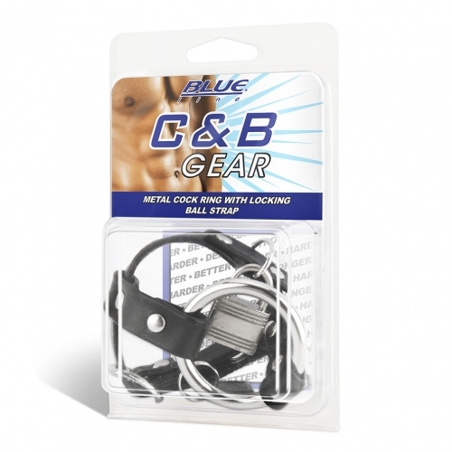  טבעת זקפה עם מנעול | Metal Cock Ring With Adjustable Snap Ball Strap