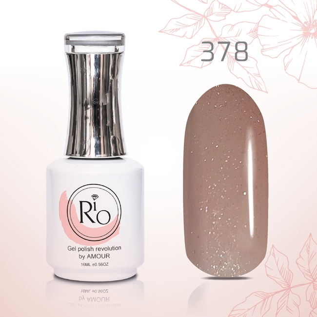 לק ג׳ל 16 מ״ל Rio גוון מספר 378