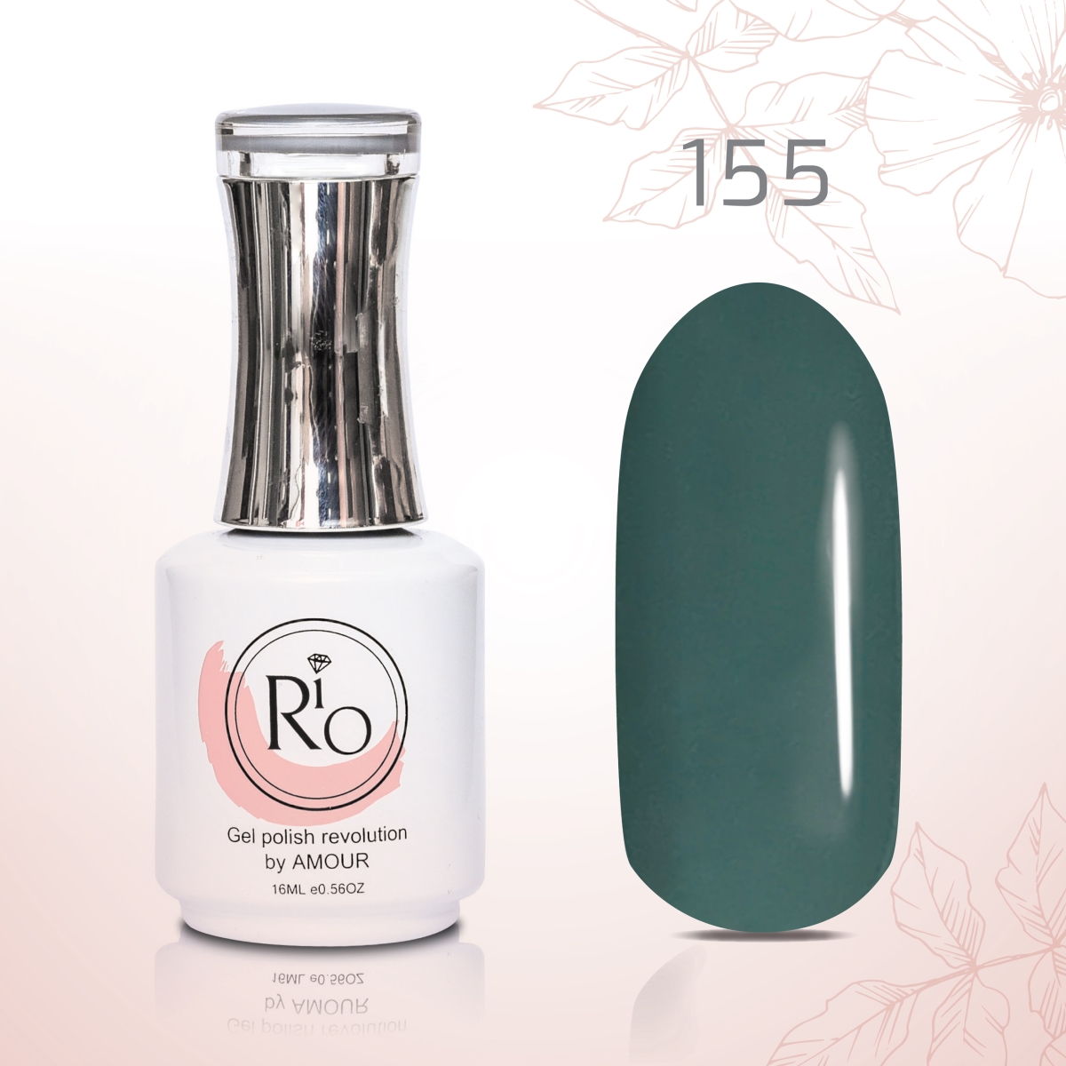 לק ג׳ל 16 מ״ל Rio גוון מספר 155